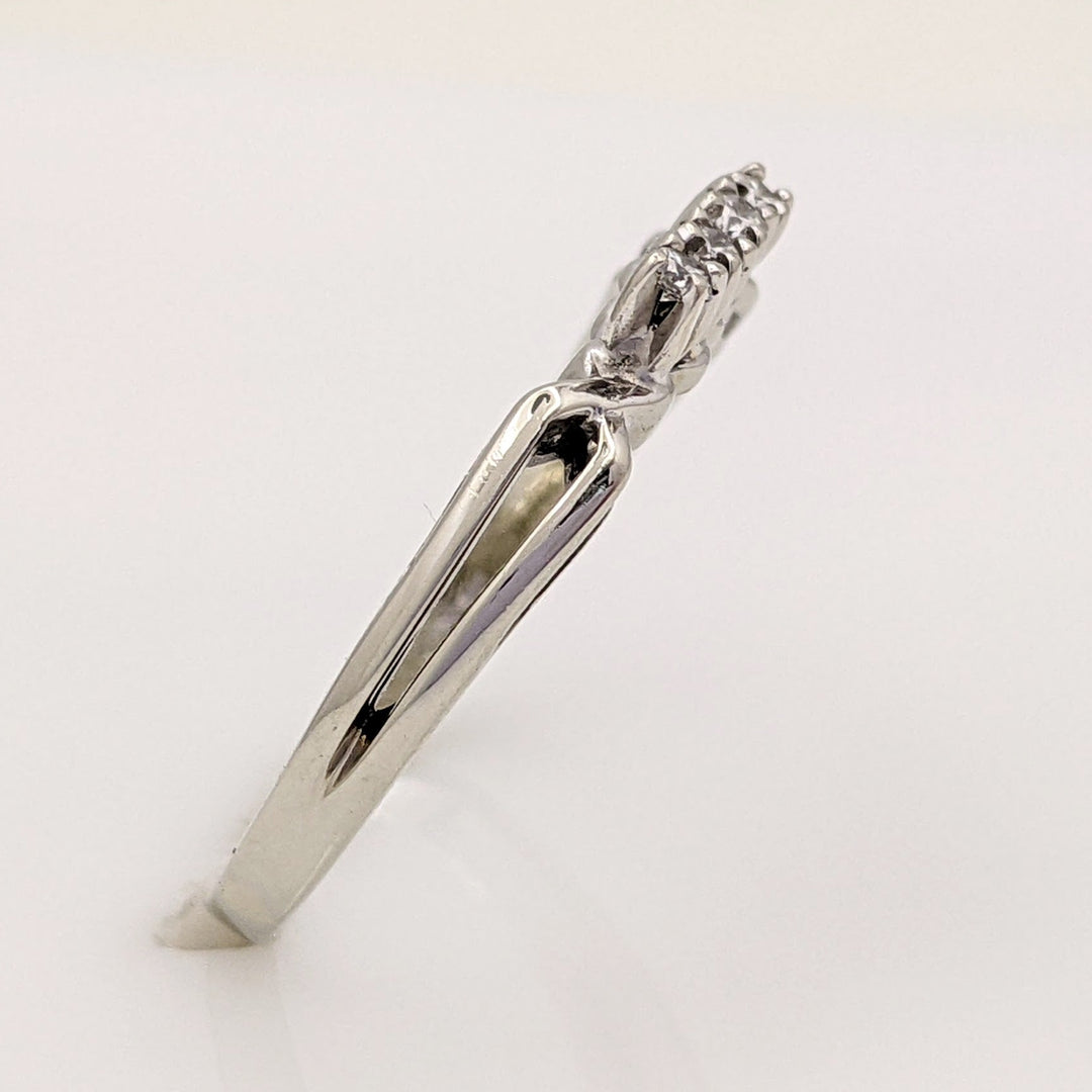 14K WHITE .06 CARAT TOTAL WEIGHT I1 J DIAMOND ROUND (4) ESTATE BAND 2.0 GRAMS