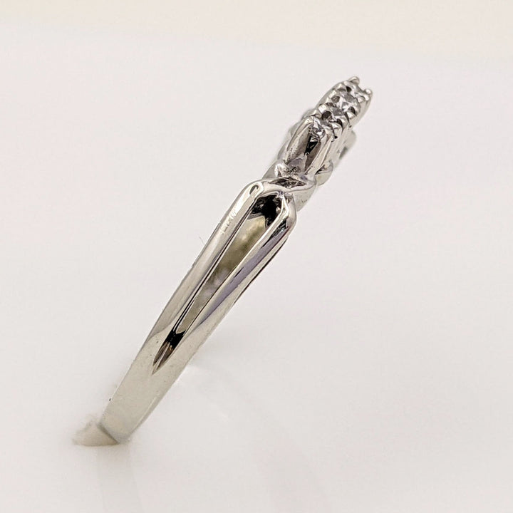 14K WHITE .06 CARAT TOTAL WEIGHT I1 J DIAMOND ROUND (4) ESTATE BAND 2.0 GRAMS
