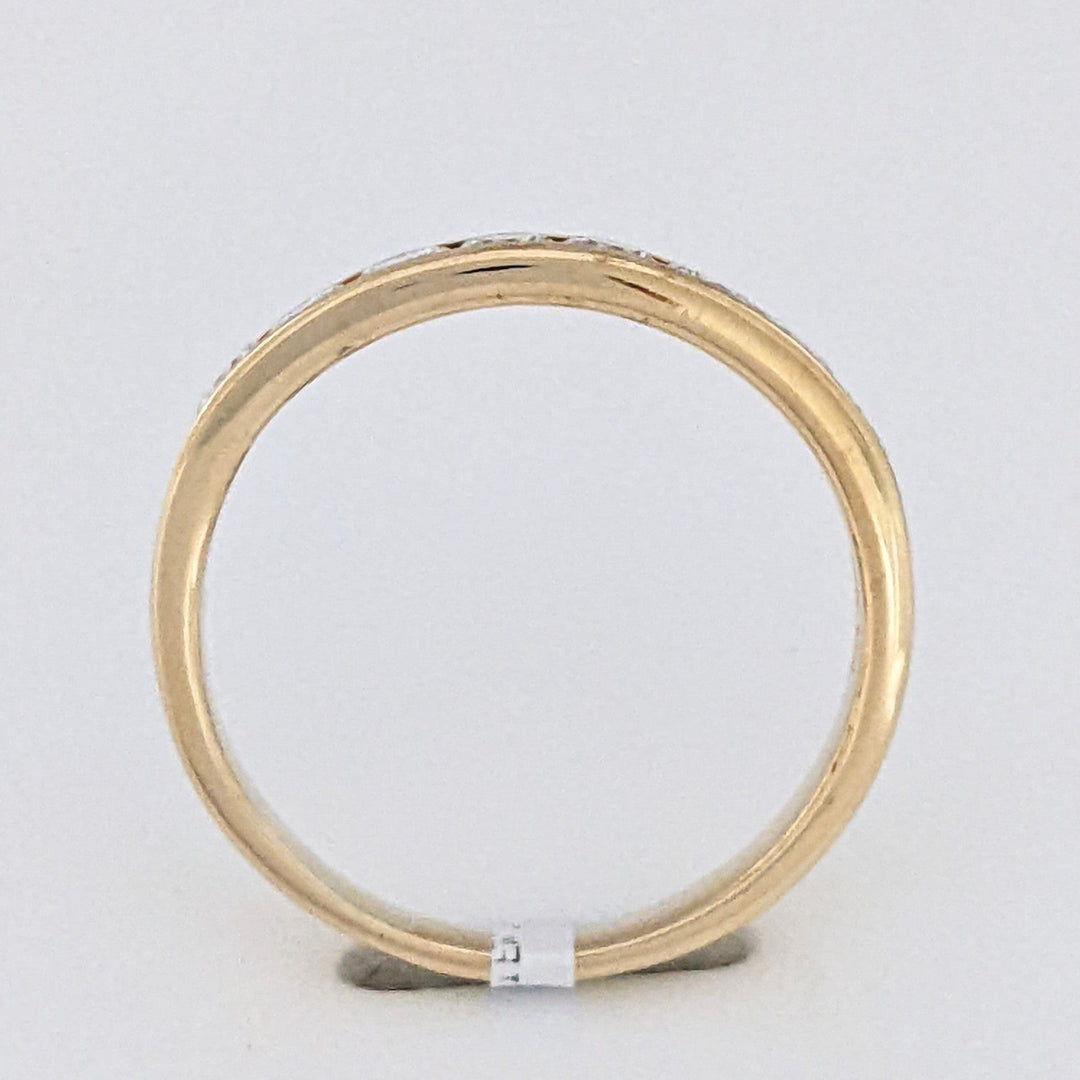14K 1.00 CARAT TOTAL WEIGHT SI1 H DIAMOND ROUND (8) ESTATE CHANNEL BAND 3.2 GRAMS