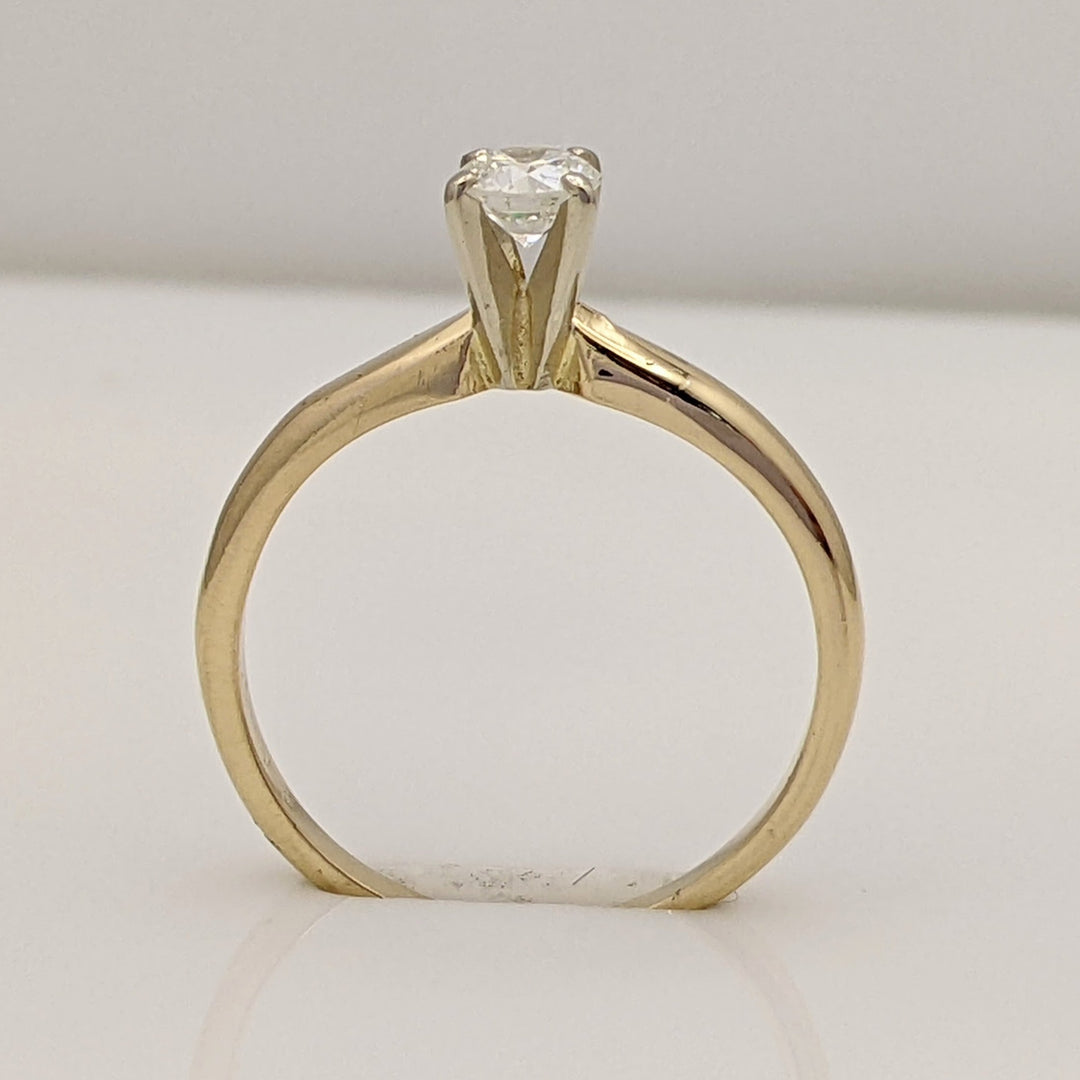 14K .25 CARAT TOTAL VS I DIAMOND ROUND ESTATE SOLITAIRE RING 1.9 GRAMS
