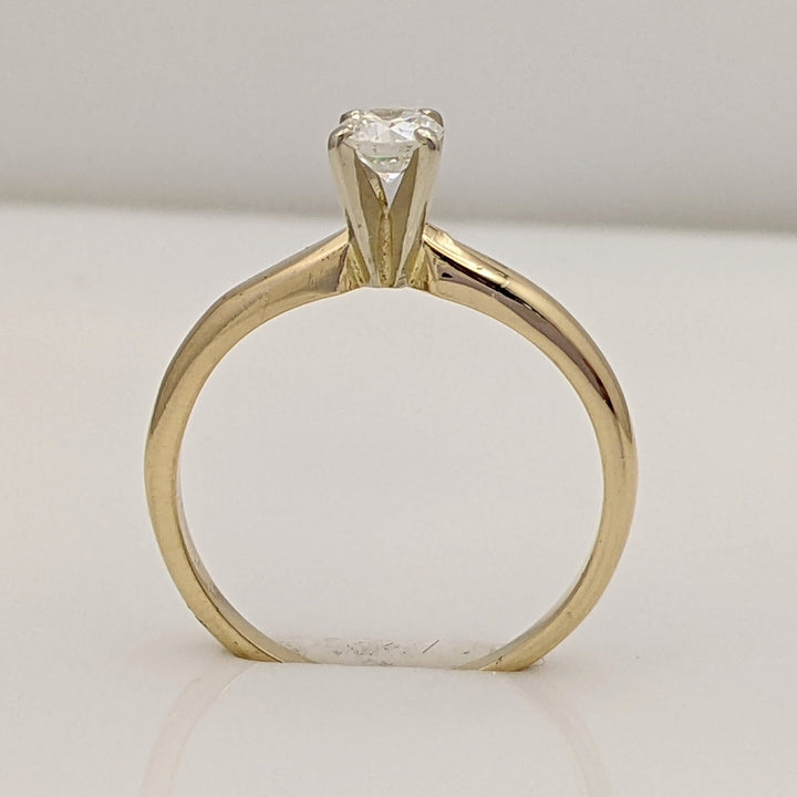 14K .25 CARAT TOTAL VS I DIAMOND ROUND ESTATE SOLITAIRE RING 1.9 GRAMS