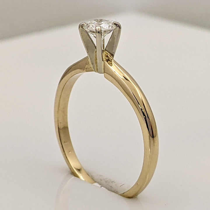 14K .25 CARAT TOTAL VS I DIAMOND ROUND ESTATE SOLITAIRE RING 1.9 GRAMS
