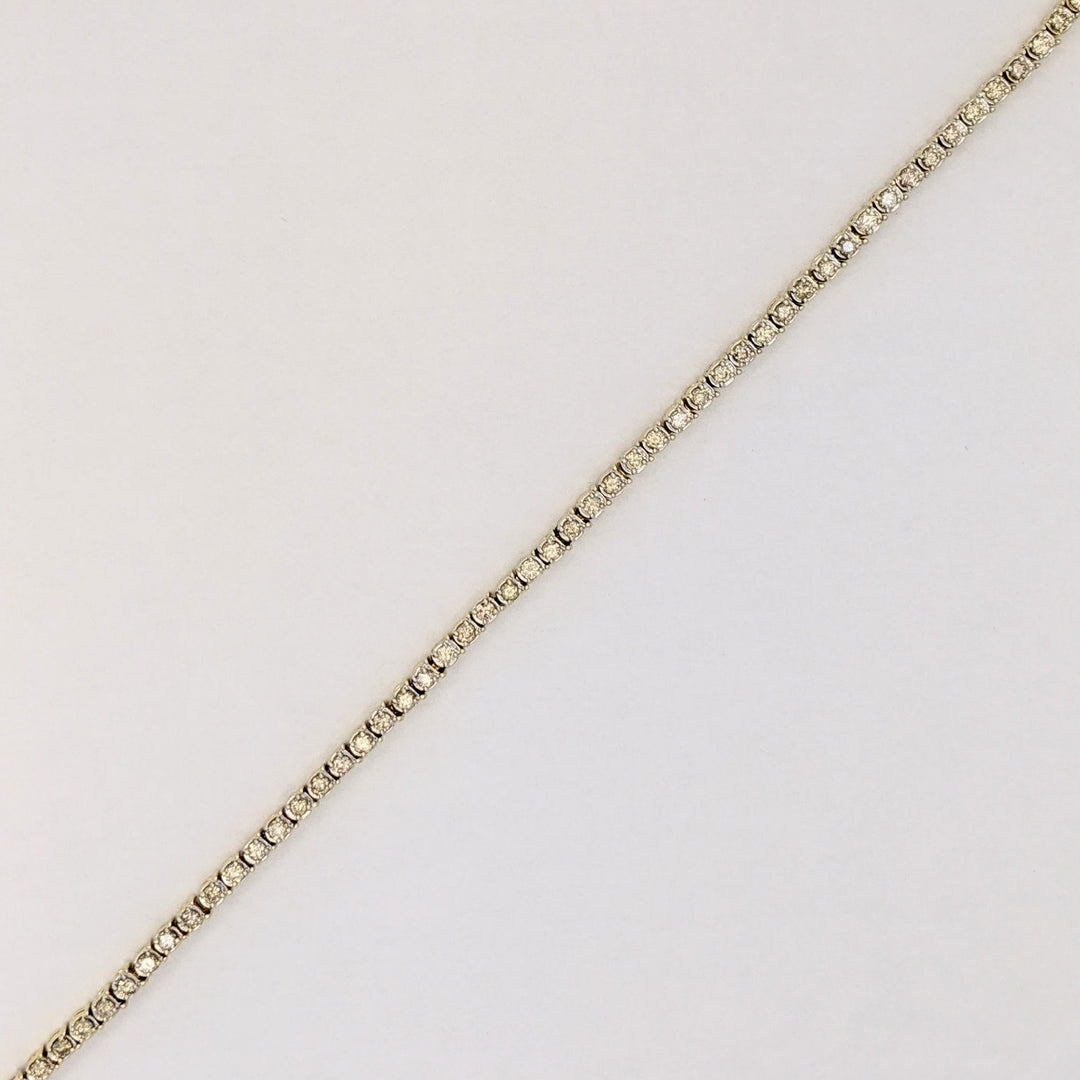 10K 1.50 CARAT TOTAL WEIGHT SI2 P DIAMOND ROUND (55) ESTATE BRACELET 9.3 GRAMS