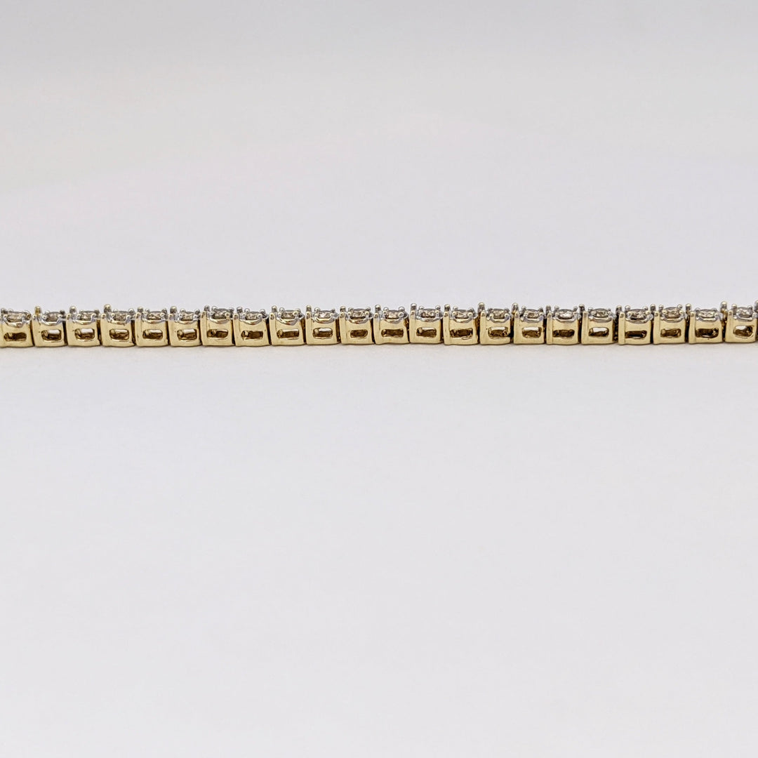 10K 1.50 CARAT TOTAL WEIGHT SI2 P DIAMOND ROUND (55) ESTATE BRACELET 9.3 GRAMS