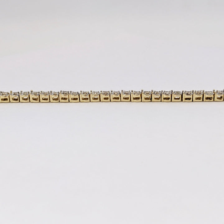 10K 1.50 CARAT TOTAL WEIGHT SI2 P DIAMOND ROUND (55) ESTATE BRACELET 9.3 GRAMS