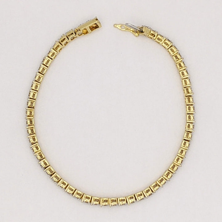 10K 1.50 CARAT TOTAL WEIGHT SI2 P DIAMOND ROUND (55) ESTATE BRACELET 9.3 GRAMS