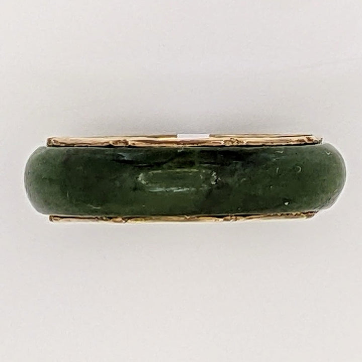 14K JADE 5.5MM GOLD INSIDE ESTATE BAND 2.9 GRAMS