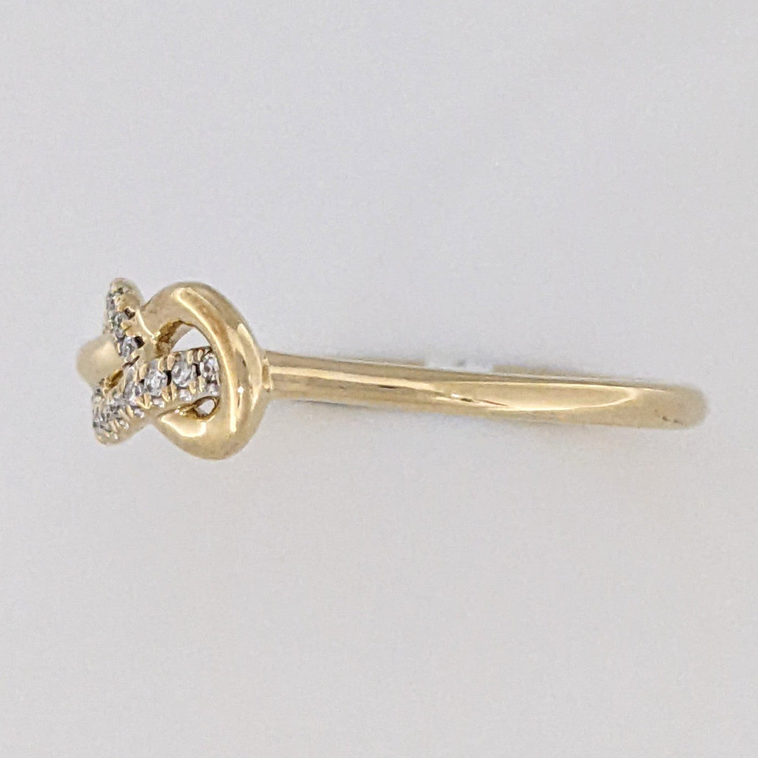 10K DIAMOND ROUND POLISHED INFINITY ESTATE RING 1.6 GRAMS