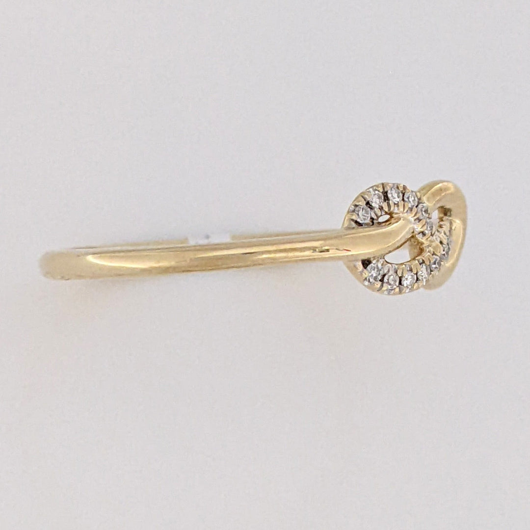 10K DIAMOND ROUND POLISHED INFINITY ESTATE RING 1.6 GRAMS