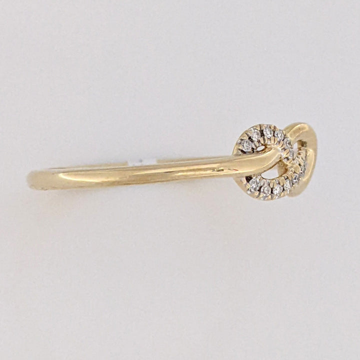 10K DIAMOND ROUND POLISHED INFINITY ESTATE RING 1.6 GRAMS