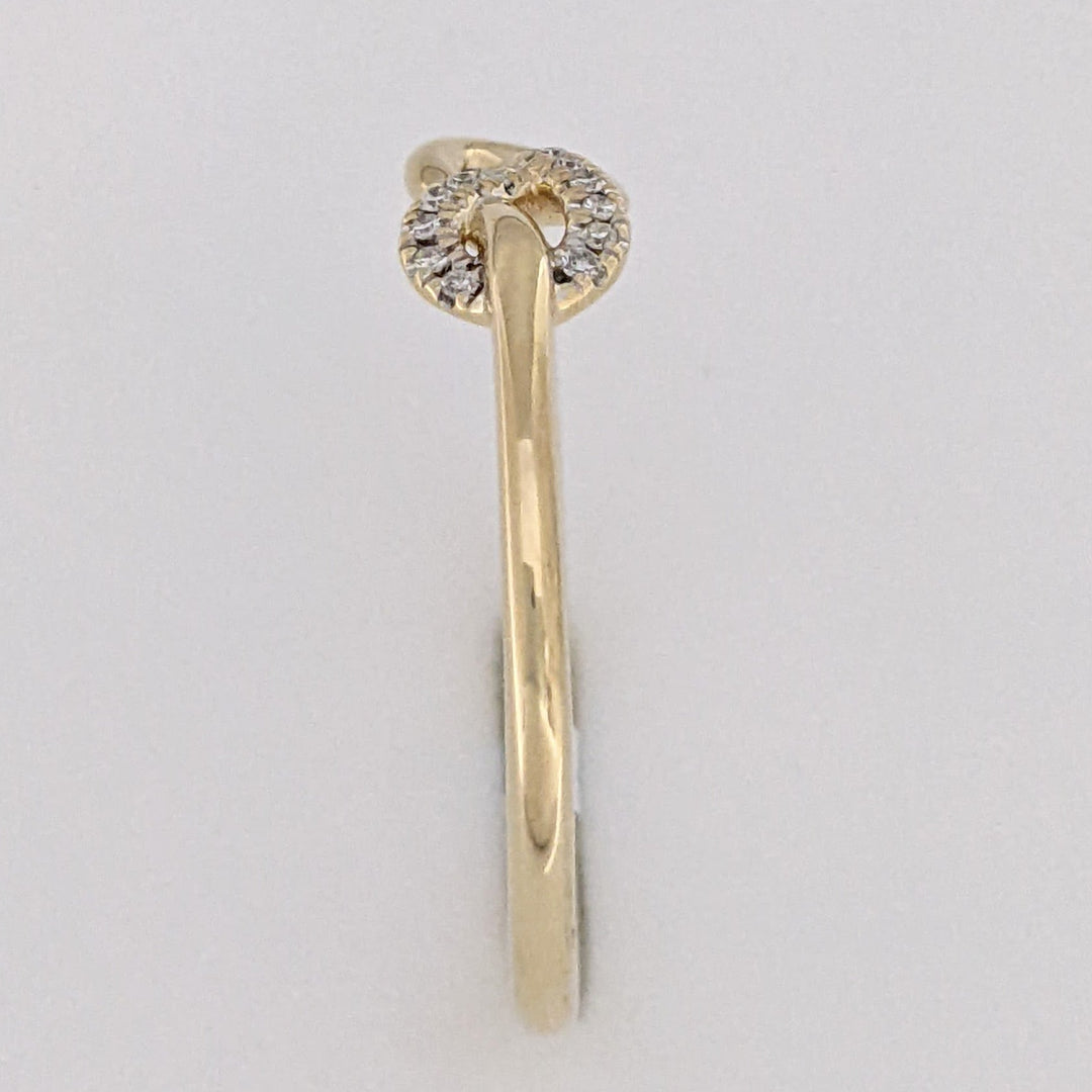 10K DIAMOND ROUND POLISHED INFINITY ESTATE RING 1.6 GRAMS