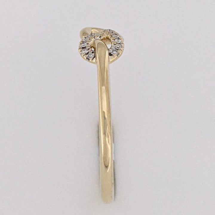10K DIAMOND ROUND POLISHED INFINITY ESTATE RING 1.6 GRAMS