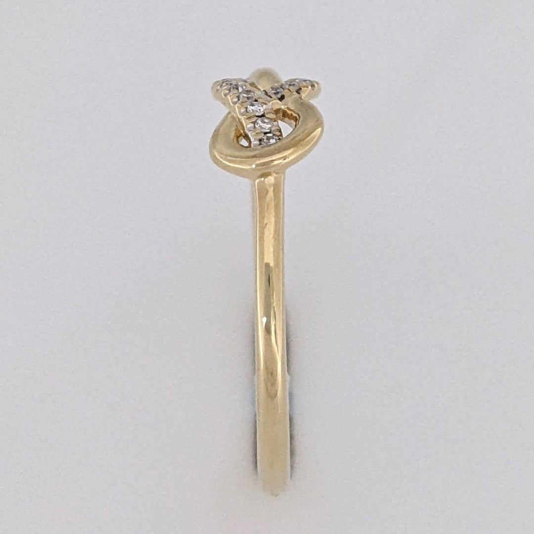10K DIAMOND ROUND POLISHED INFINITY ESTATE RING 1.6 GRAMS