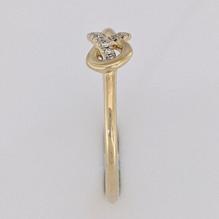 10K DIAMOND ROUND POLISHED INFINITY ESTATE RING 1.6 GRAMS
