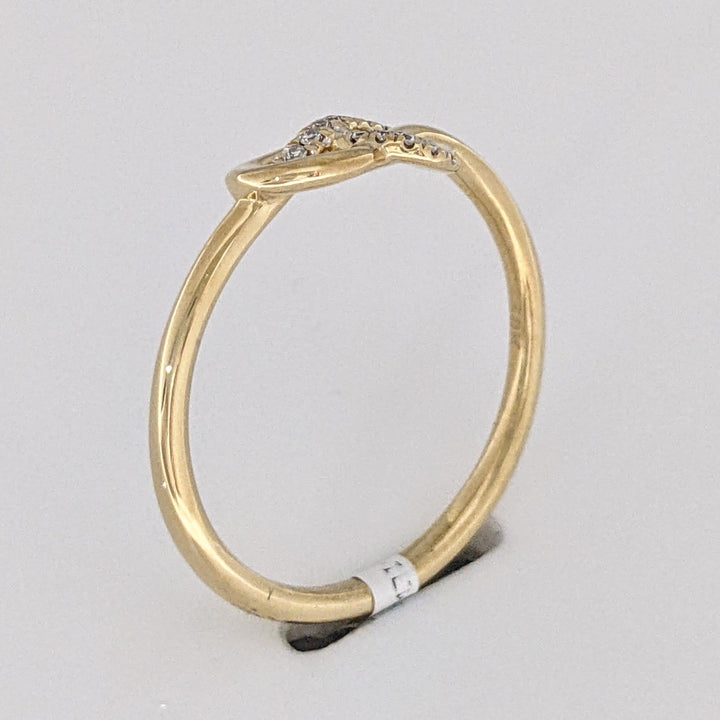 10K DIAMOND ROUND POLISHED INFINITY ESTATE RING 1.6 GRAMS