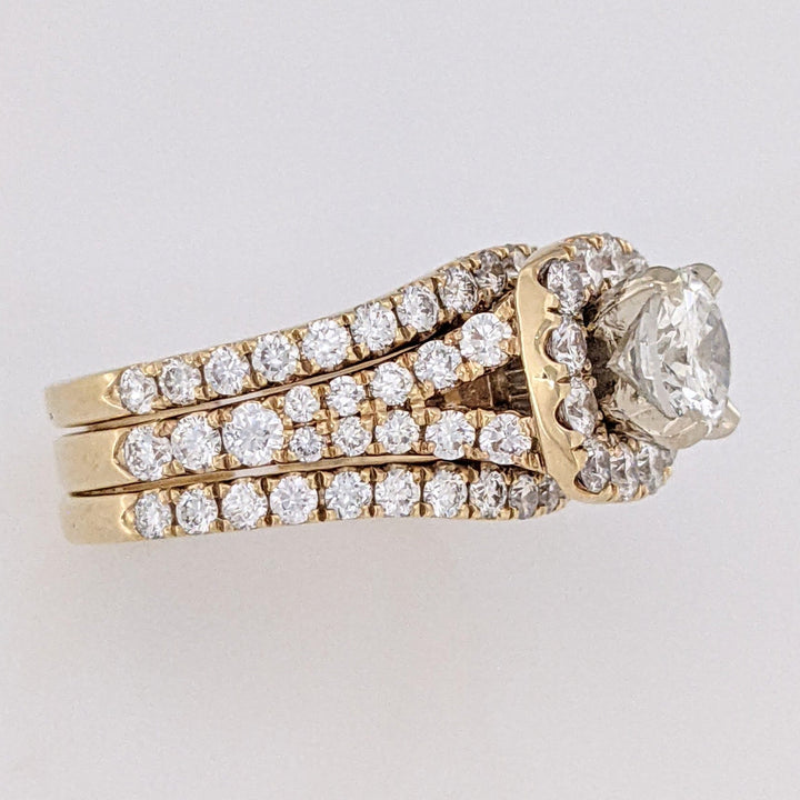 14K 3.17 CARAT TOTAL WEIGHT VVS2-SI2 F-G DIAMOND ROUND (77) HALO NEIL LANE RING 11.9 GRAMS
