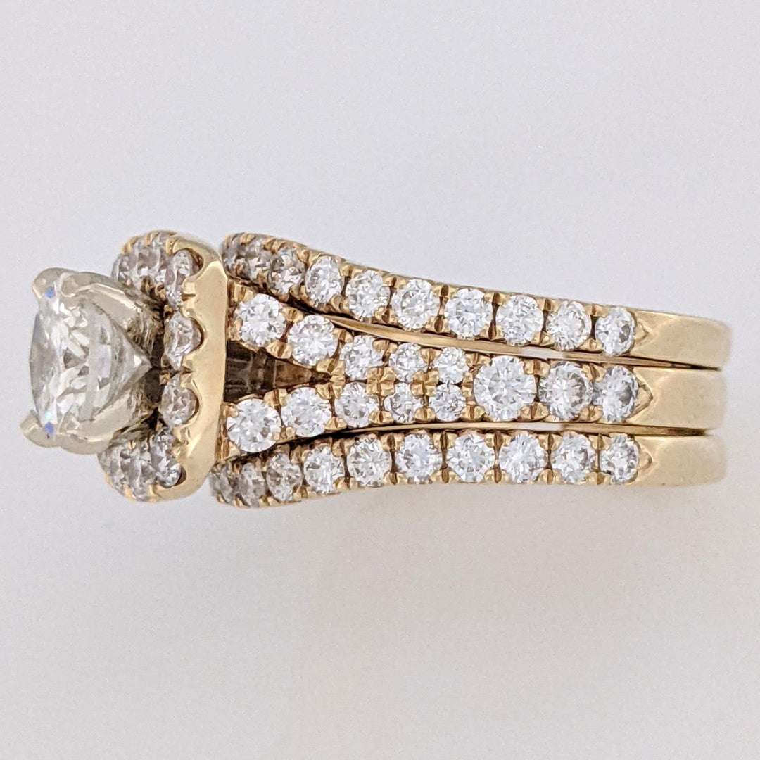14K 3.17 CARAT TOTAL WEIGHT VVS2-SI2 F-G DIAMOND ROUND (77) HALO NEIL LANE RING 11.9 GRAMS