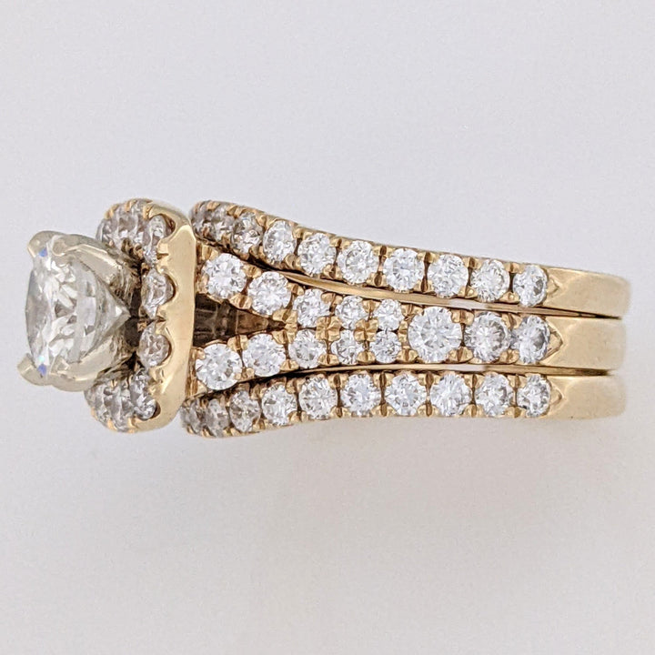 14K 3.17 CARAT TOTAL WEIGHT VVS2-SI2 F-G DIAMOND ROUND (77) HALO NEIL LANE RING 11.9 GRAMS