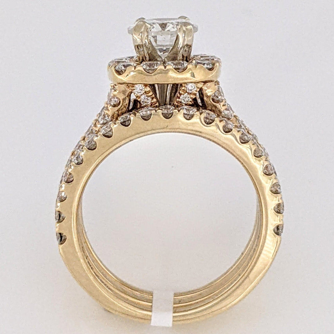 14K 3.17 CARAT TOTAL WEIGHT VVS2-SI2 F-G DIAMOND ROUND (77) HALO NEIL LANE RING 11.9 GRAMS