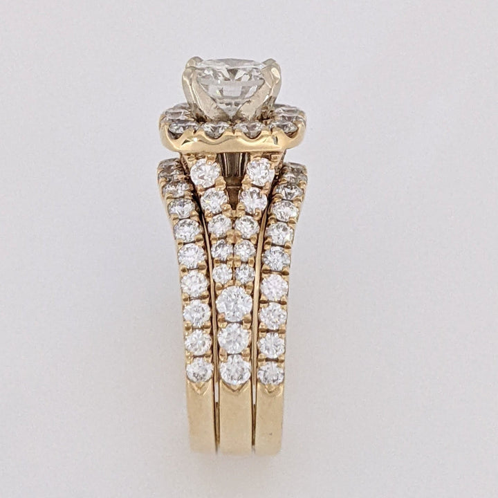 14K 3.17 CARAT TOTAL WEIGHT VVS2-SI2 F-G DIAMOND ROUND (77) HALO NEIL LANE RING 11.9 GRAMS