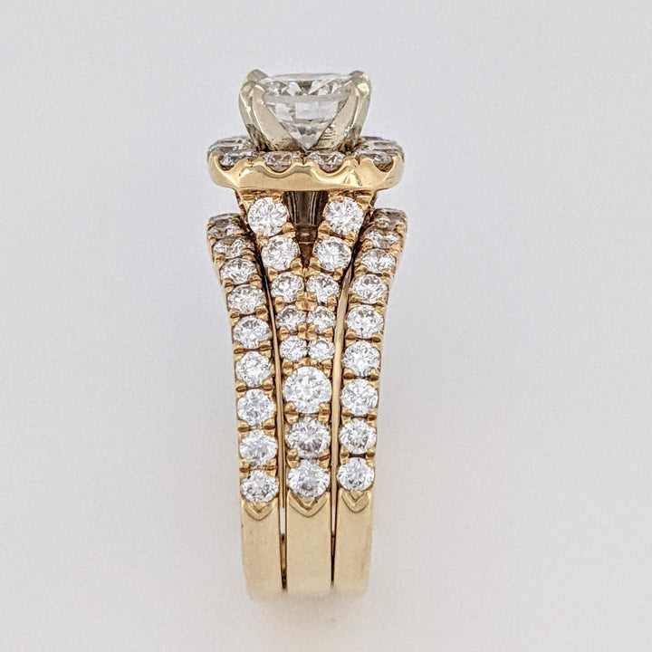 14K 3.17 CARAT TOTAL WEIGHT VVS2-SI2 F-G DIAMOND ROUND (77) HALO NEIL LANE RING 11.9 GRAMS