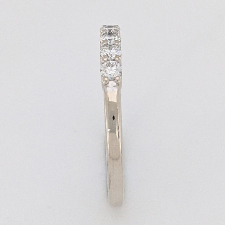 14K WHITE .20 CARAT TOTAL WEIGHT SI2 H DIAMOND ROUND (5) PRONG SET ESTATE BAND 2.0 GRAMS
