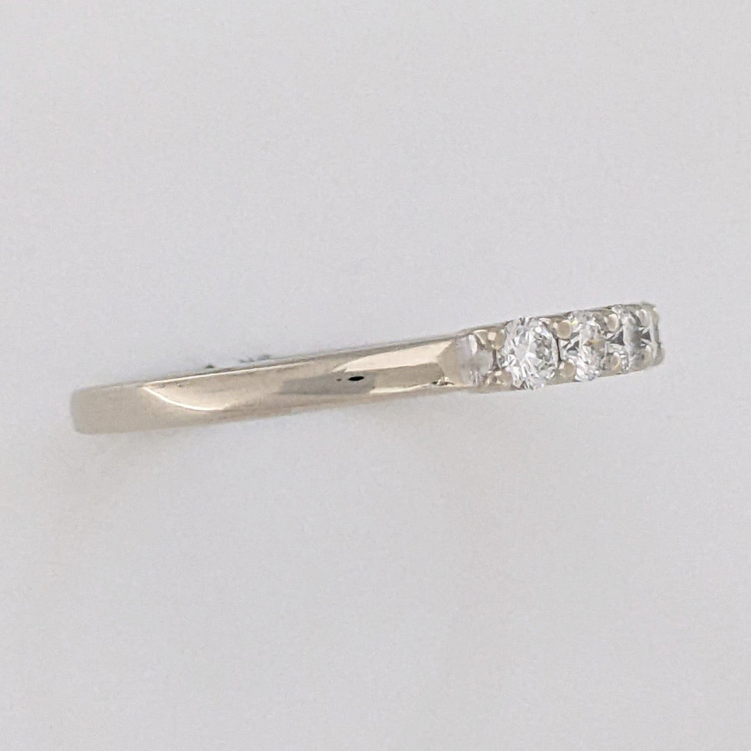 14K WHITE .20 CARAT TOTAL WEIGHT SI2 H DIAMOND ROUND (5) PRONG SET ESTATE BAND 2.0 GRAMS