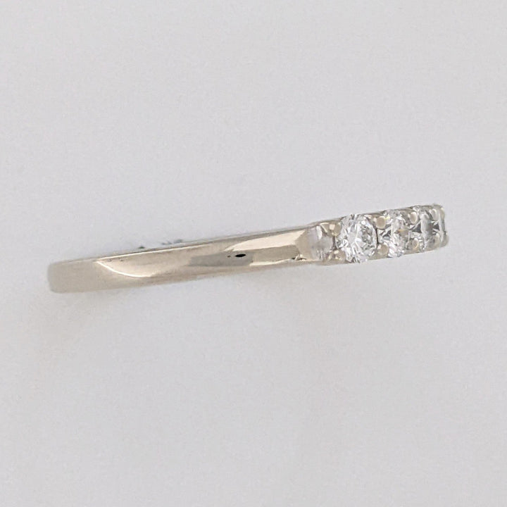 14K WHITE .20 CARAT TOTAL WEIGHT SI2 H DIAMOND ROUND (5) PRONG SET ESTATE BAND 2.0 GRAMS