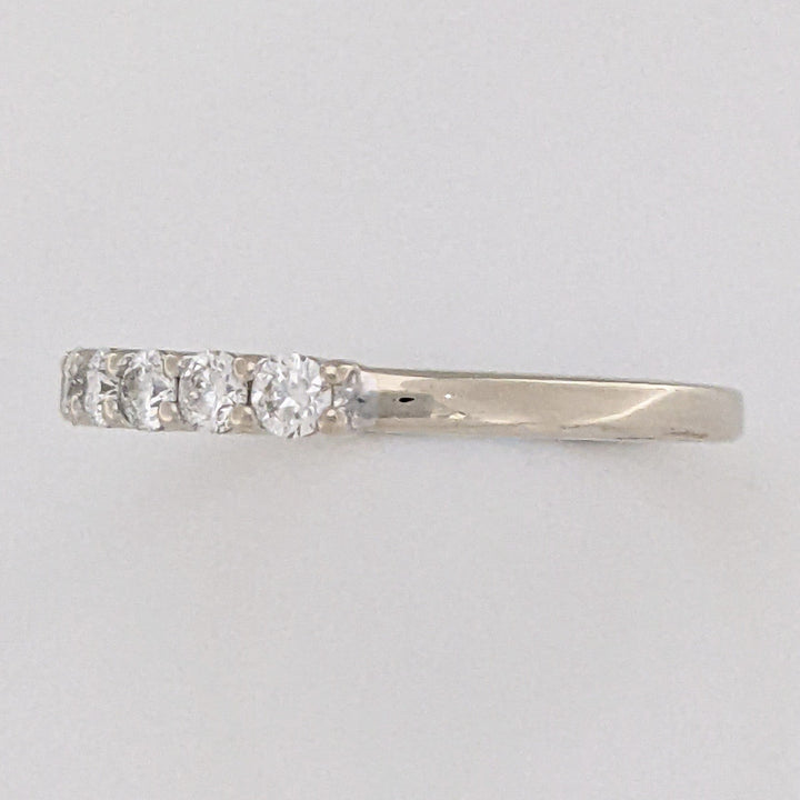 14K WHITE .20 CARAT TOTAL WEIGHT SI2 H DIAMOND ROUND (5) PRONG SET ESTATE BAND 2.0 GRAMS