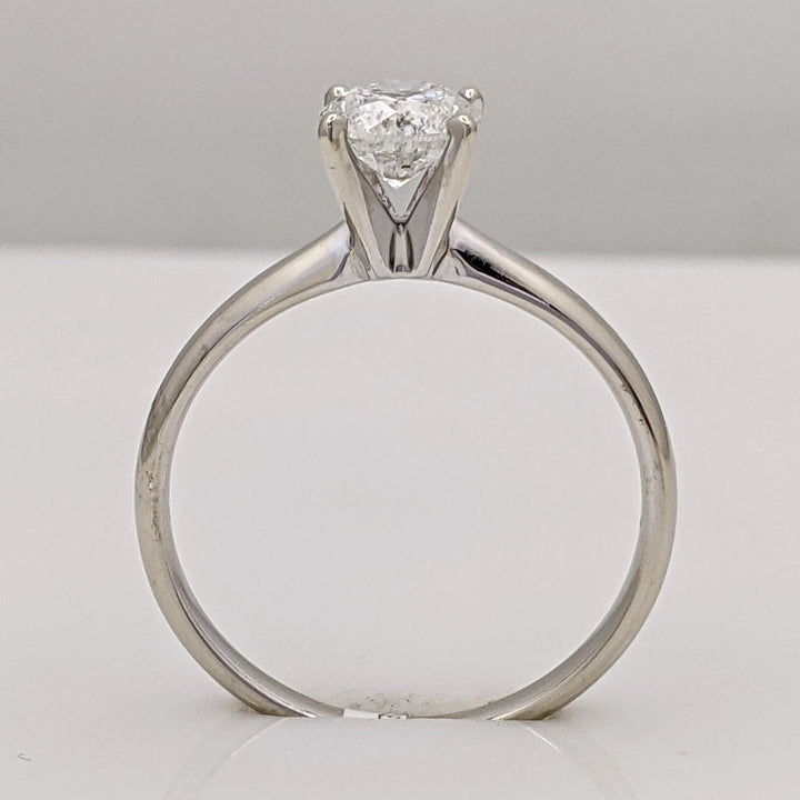 14K WHITE .79 CARAT TOTAL WEIGHT I2 F DIAMOND ROUND SOLITAIRE ESTATE RING 2.3 GRAMS