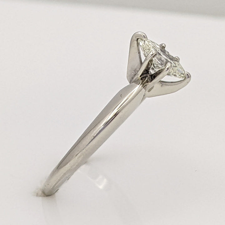 14K WHITE .35 CARAT TOTAL SI1 K DIAMOND MARQUISE SOLITAIRE ESTATE RING 2.0G