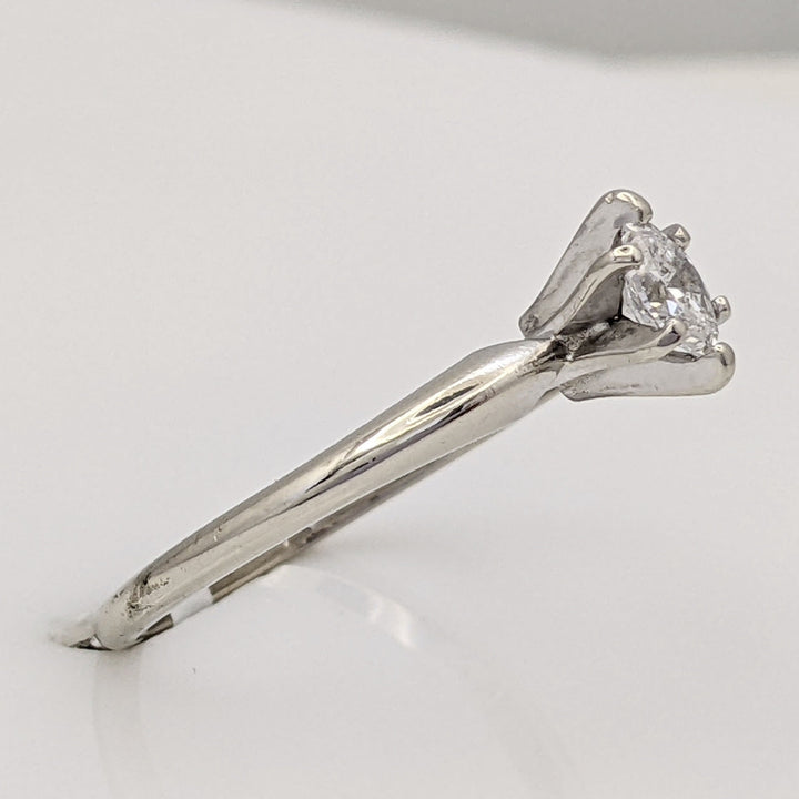 14K WHITE .25 CARAT TOTAL SI1 G DIAMOND MARQUISE SOLITAIRE ESTATE RING 1.7 GRAMS