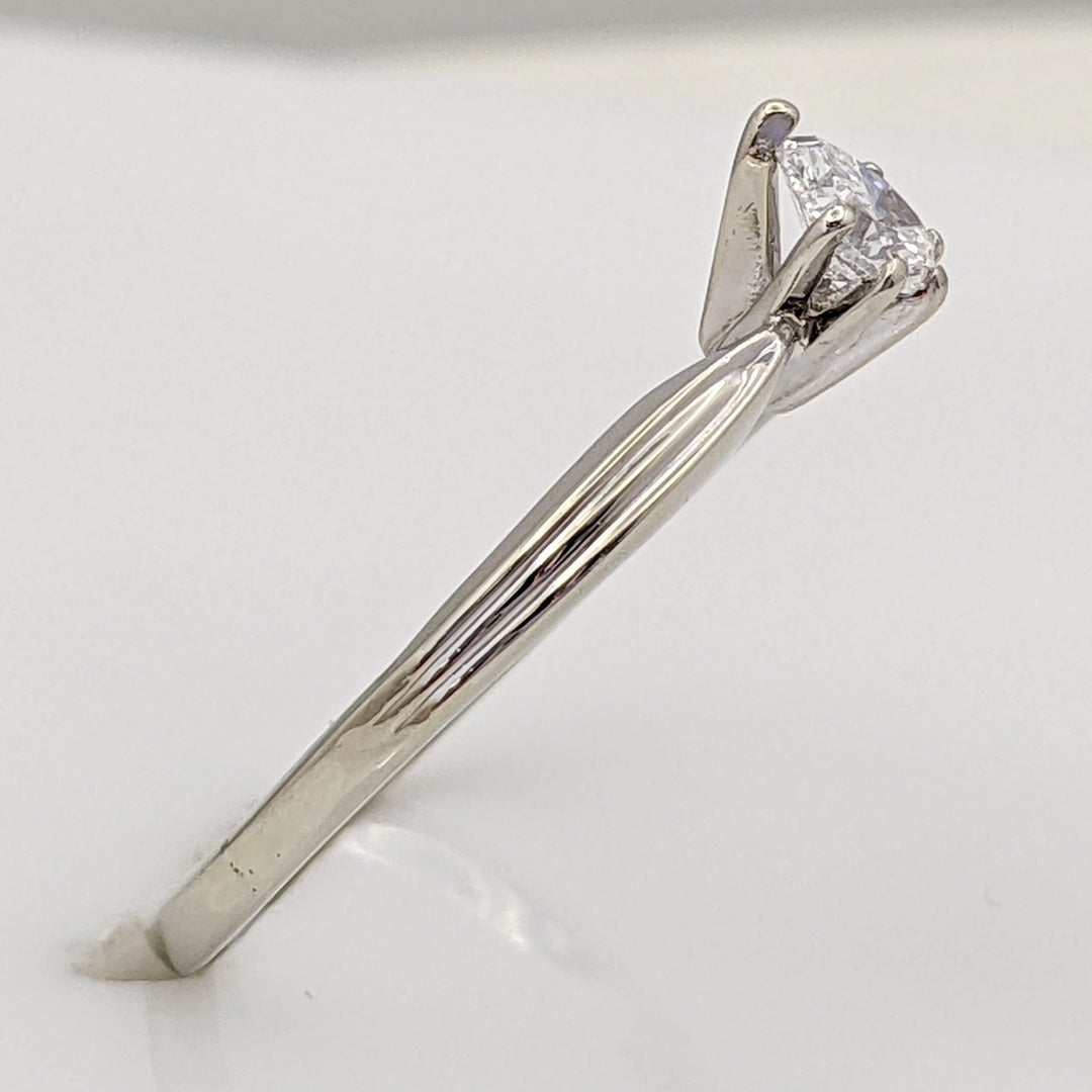 14K WHITE .20 CARAT TOTAL SI2 G DIAMOND PEAR SOLITAIRE ESTATE RING 1.7 GRAMS