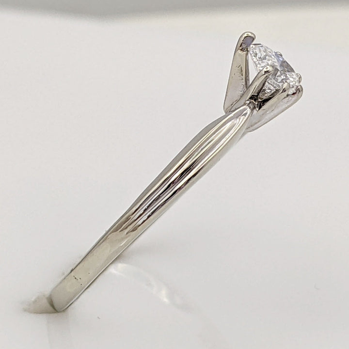 14K WHITE .20 CARAT TOTAL SI2 G DIAMOND PEAR SOLITAIRE ESTATE RING 1.7 GRAMS