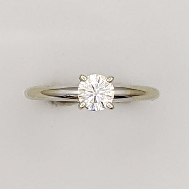 14K WHITE .37 CARAT TOTAL I1 H DIAMOND ROUND SOLITAIRE ESTATE RING 1.9 GRAMS