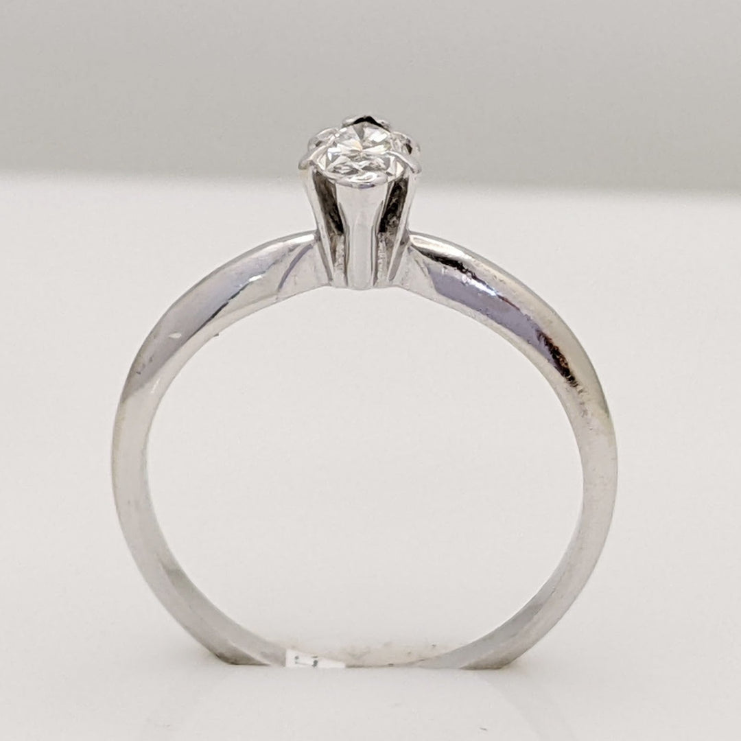 14K WHITE .25 CARAT TOTAL VS1 G DIAMOND MARQUISE ESTATE RING 2.0 GRAMS