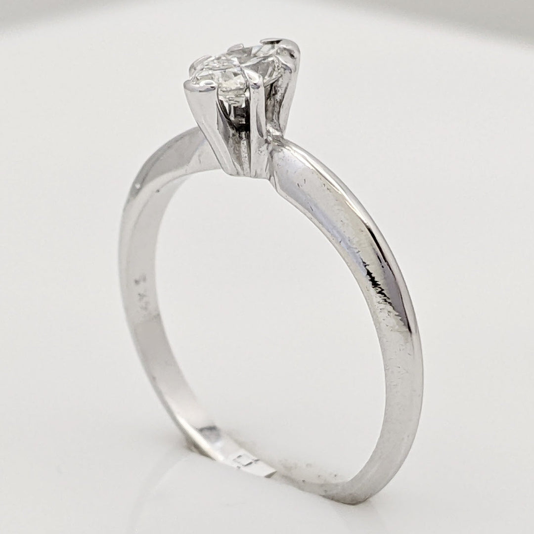 14K WHITE .25 CARAT TOTAL VS1 G DIAMOND MARQUISE ESTATE RING 2.0 GRAMS