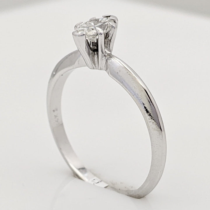 14K WHITE .25 CARAT TOTAL VS1 G DIAMOND MARQUISE ESTATE RING 2.0 GRAMS