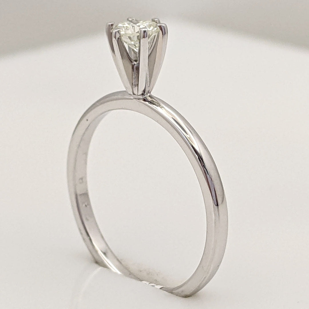 14K WHITE .24 CARAT TOTAL VS2 I DIAMOND ROUND ESTATE SOLITAIRE RING 1.6 GRAMS