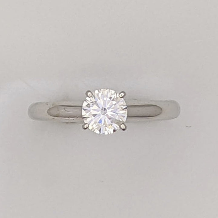 14K WHITE .48 CARAT TOTAL I1 G DIAMOND ROUND SOLITAIRE ESTATE RING 2.1 GRAMS