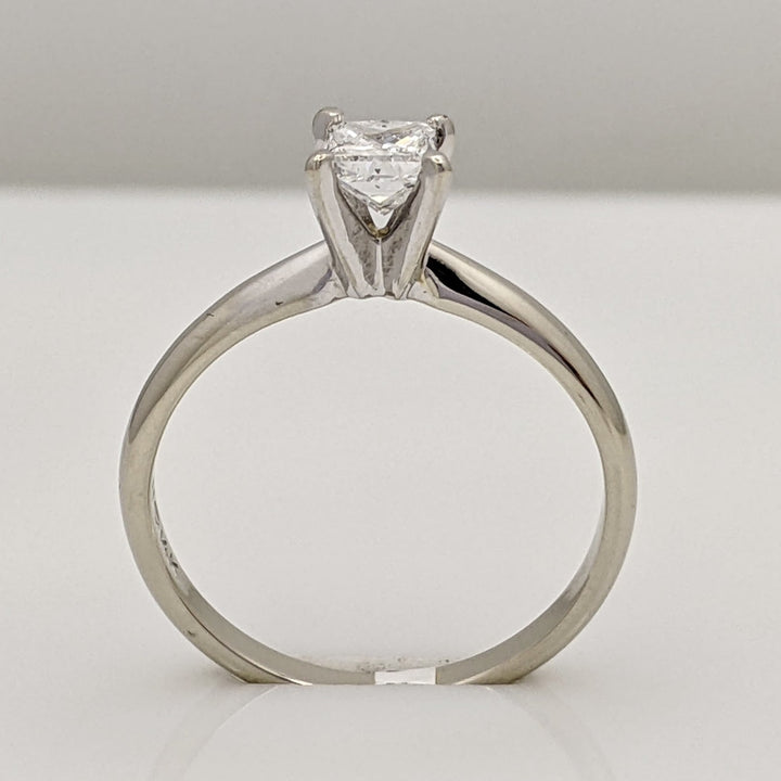 14K WHITE .47 CARAT TOTAL SI2 H DIAMOND PRINCESS CUT ESTATE RING 2.2 GRAMS