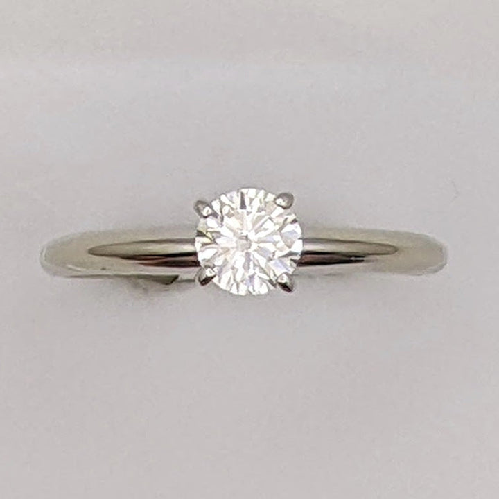 14K WHITE .40 CARAT TOTAL WEIGHT SI1 H DIAMOND ROUND 4-PRONG SOLITAIRE ESTATE RING 1.9 GRAMS