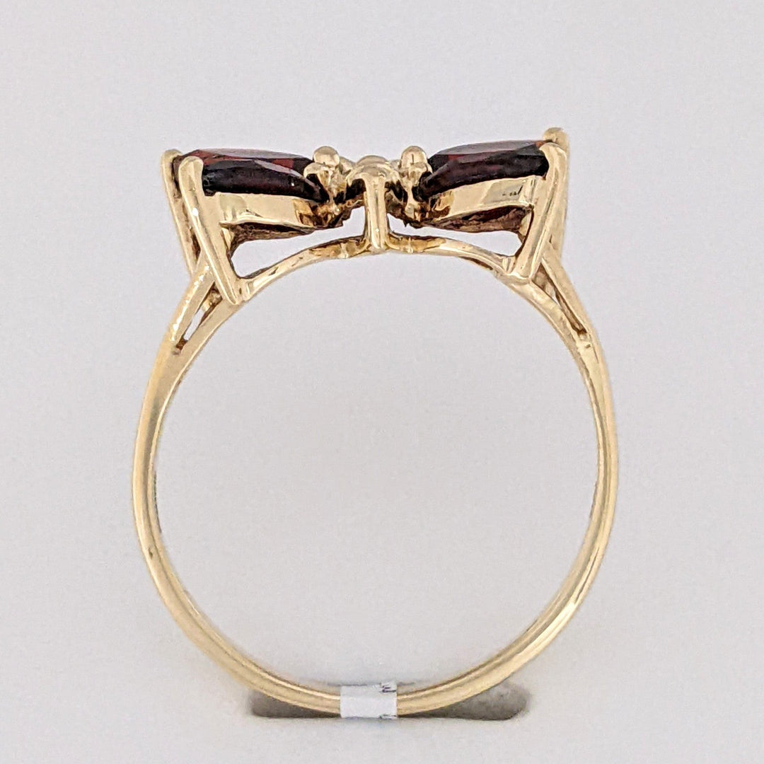 10K GARNET MARQUISE (4) BUTTERFLY ESTATE RING 2.7 GRAMS