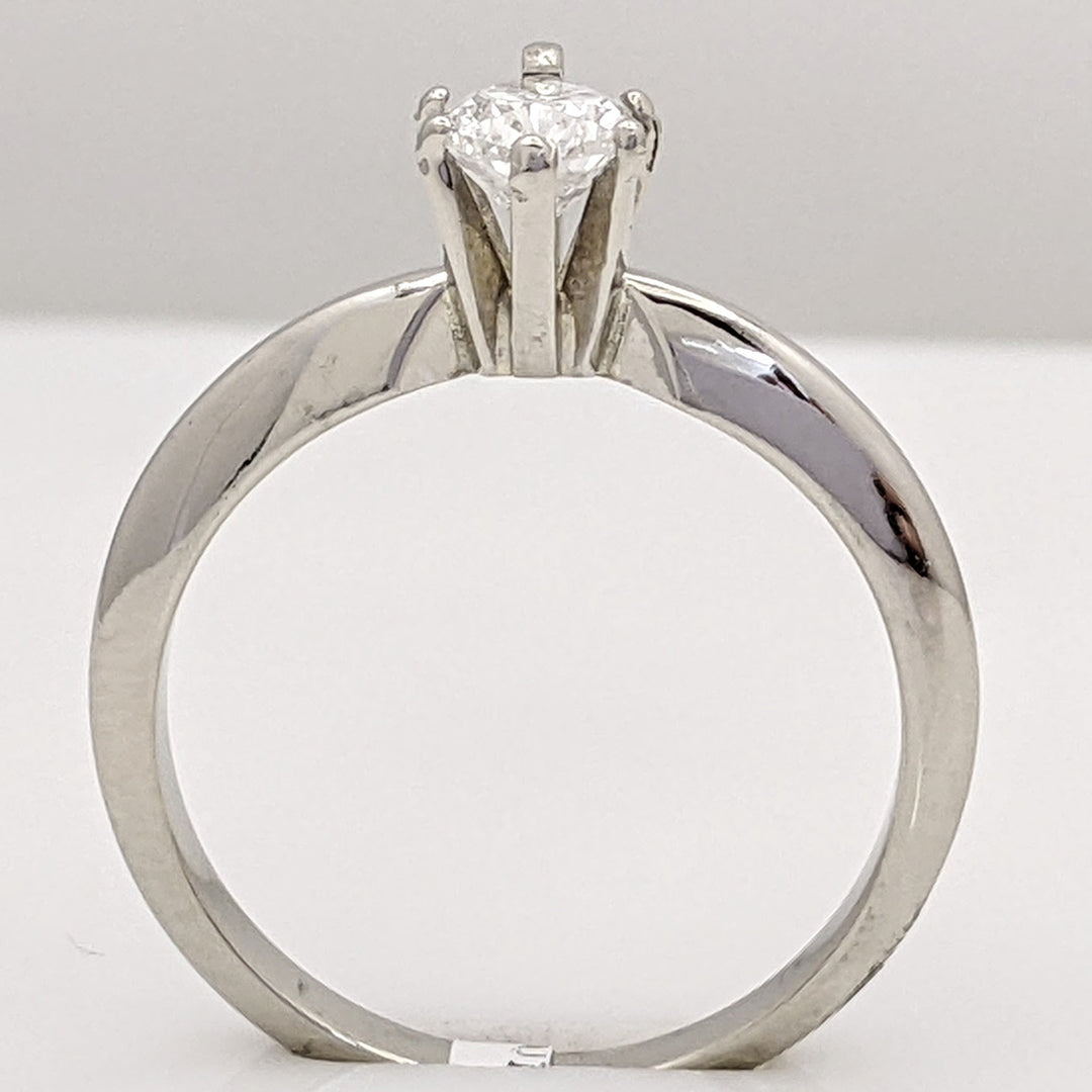 14K WHITE .68 CARAT TOTAL I1 E DIAMOND PEAR ESTATE RING 2.9 GRAMS