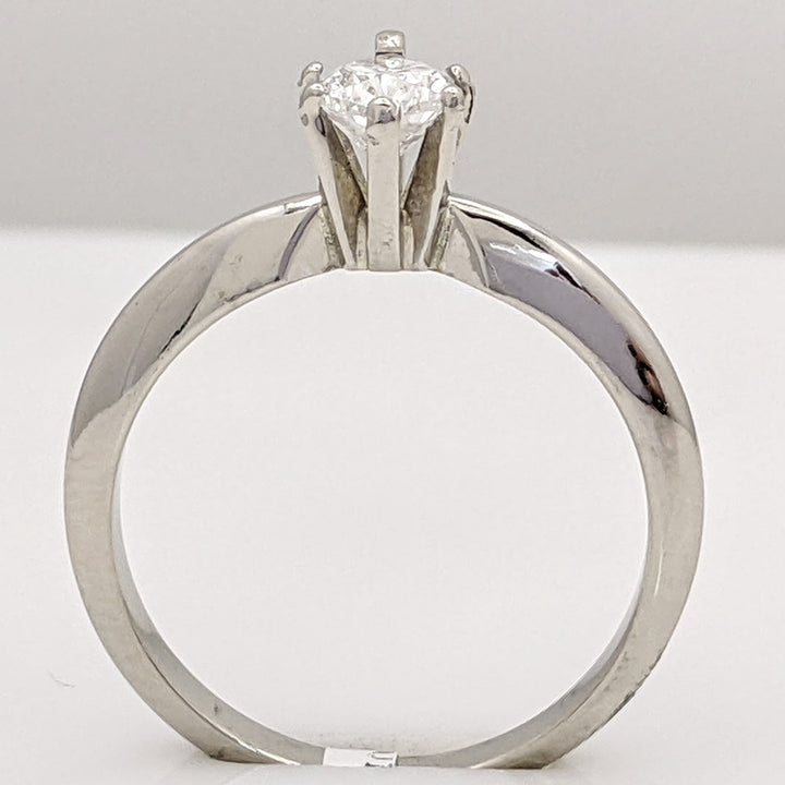 14K WHITE .68 CARAT TOTAL I1 E DIAMOND PEAR ESTATE RING 2.9 GRAMS
