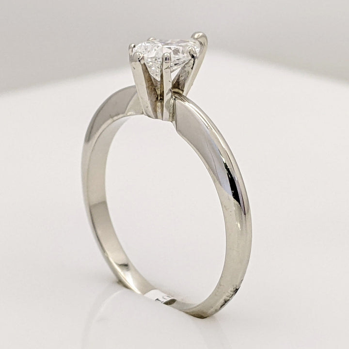 14K WHITE .68 CARAT TOTAL I1 E DIAMOND PEAR ESTATE RING 2.9 GRAMS