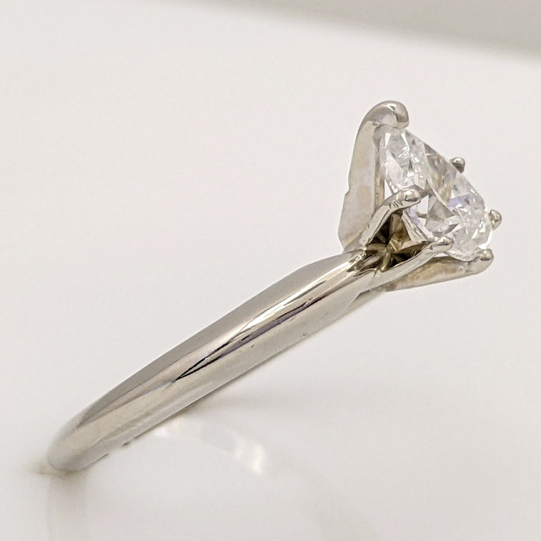 14K WHITE .68 CARAT TOTAL I1 E DIAMOND PEAR ESTATE RING 2.9 GRAMS