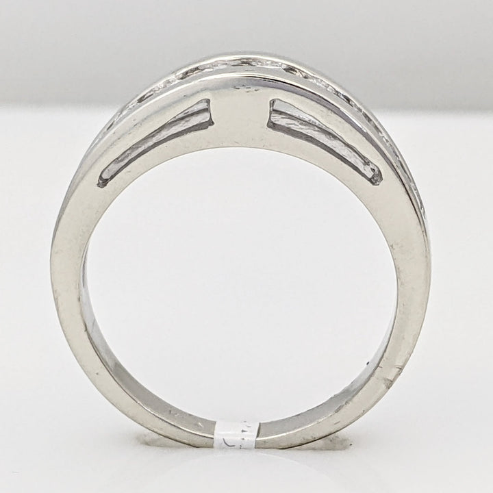 14K WHITE .40 CARAT TOTAL WEIGHT I1 H DIAMOND ROUND (10) ESTATE BAND 4.1 GRAMS