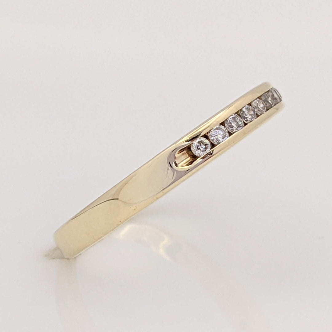 14K .24 CARAT TOTAL WEIGHT SI2 I DIAMOND ROUND (12) ESTATE CHANNEL BAND 3.1 GRAMS