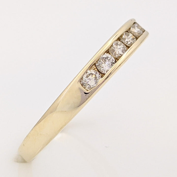 14K .40 CARAT TOTAL WEIGHT SI2 J DIAMOND ROUND (8) ESTATE CHANNEL BAND 2.0 GRAMS